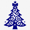 Illustrative digital graphic representation of a classic Christmas tree.