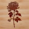 Stylized Bloom Illustration A stylized graphic representation of a single chrysanthemum plant in full bloom, suitable for digital design.