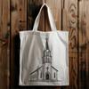 Beautiful Church Silhouette in Vector Format A simple illustration of a church building in vector format, suitable for editing with design software.