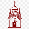 Beautiful Onion-Shaped Dome Illustration Illustration of a traditional Orthodox church building with onion-shaped dome.