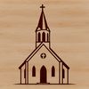 Traditional Church Architecture Vector Art Religious building architecture with a traditional church design, ideal for vector art projects.