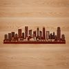 A detailed digital illustration of a bustling urban landscape with skyscrapers and buildings.