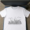 A digital representation of a city skyline, created as an editable vector graphic for various design applications.