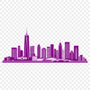 City skyline illustration with modern skyscrapers and city streets