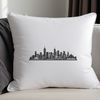 Beautiful Downtown Skyline Vector Art A detailed city skyline illustration with notable skyscrapers and buildings, suitable for various design applications.