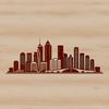 Modern Metropolis Digital Graphic A detailed digital illustration of a city skyline, suitable for vector graphics and cutting machine designs.