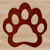 Vector Illustration of Paw Prints A detailed illustration of animal paw prints, suitable for clip art and vector design.