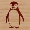 An illustration of a penguin in vector format.