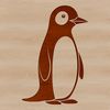 Penguin Design SVG File A simple illustration of a penguin, designed as vector art.