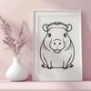 Beautiful South American Rodent Graphic An SVG graphic of a South American rodent, suitable for cutting and engraving.