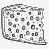 Wedge of Delightful Cheese Illustration A stylized illustration of a wedge of cheese, suitable for vector design.