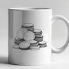 Vector Coin Art for Laser Cutting and Pyrography High-resolution coin clip art created in scalable vector graphics format, ideal for laser cutting and pyrography projects.