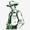 Traditional Cowboy Illustration A digital illustration of a cowboy in traditional attire.