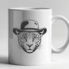 Wild Beauty in Vector Format A large, spotted big cat with a distinctive head shape and sharp teeth.