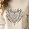 Beautiful Vector Mandalas A intricately designed mandala heart icon in vector format.