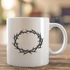 Vector Art of a Crown A crown made from thorny branches symbolizing spiritual devotion.