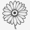 Stylized Daisy Illustration in Vector Format A stylized illustration of a daisy flower made in vector format using SVG technology.