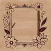 A decorative floral frame design created in vector format.