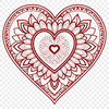 Colorful Mandalas Clip Art Colorful mandala heart design created in vector format, ideal for digital crafting and custom art projects.