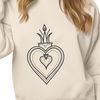Beautiful Religious Icon SVG File Sacred Heart icon in vector format, suitable for cutting machines and laser engraving.