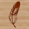 A high-quality vector illustration of a feather with intricate details, suitable for various design applications.
