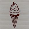 Colorful Ice Cream Confection Illustration A colorful illustration of a single scoop of ice cream on a cone with various toppings.
