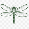 Detailed Dragonfly Illustration A detailed vector illustration of a dragonfly in flight, suitable for use with cutting machines or laser cutters.