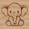 Elephant SVG Clip Art Design Elephant illustration in vector format, suitable for commercial and personal use.