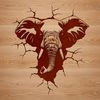 Beautiful Animal Illustration SVG A large mammal with a distinctive trunk and tusks.