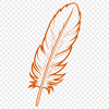 Free SVG Bird Feather Design A stylized illustration of a single bird feather with intricate details.