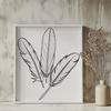Clean Line Feather Clip Art A detailed design element featuring the shape of a feather with clean lines and smooth edges.