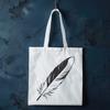 Unique Feather Vector Art A stylized illustration of a feather in vector format for design and crafting projects.