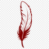 Free Vector Feather Illustration An isolated, scalable graphic representation of a feather with precise lines and shapes.