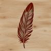 A single white bird's feather with smooth edges, suitable for vector design.