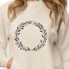 Free Vector Floral Wreath Design A hand-drawn floral wreath design in vector format, ideal for digital editing and customization.