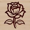 Beautiful Full Bloom Rose Illustration A high-quality digital illustration of a rose in full bloom.