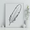 Free Vector Bird Feather Clip Art An outline design of a bird's feather created with SVG graphics.