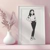Beautiful Female Character SVG Design A young female character designed as vector art for various uses.