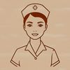A professional female nurse in uniform, suitable for vector design and template purposes.