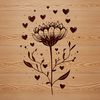 Wildflower Love Blooms A colorful illustration of a wildflower with love hearts incorporated into its design.