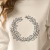 Free Wreath Clipart for Digital Use A floral wreath design made with vector graphics, suitable for various digital formats.