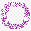 Floral Wreath Template - Editable SVG Design An editable SVG floral wreath template suitable for cutting machines and laser cutters.