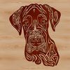 Great Dane SVG Clip Art Design SVG illustration of a large breed dog, specifically a Great Dane.