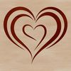 A stylized illustration of a heart shape, ideal for digital designs and crafts.