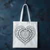 Free Downloadable Heart Clip Art SVG Mandala design featuring a heart pattern created as a vector image.