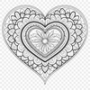 Mandala Love Pattern A vibrant, intricately designed mandala heart pattern suitable for various digital and craft applications.
