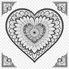 Beautiful SVG Heart Mandala Template Mandala design featuring a heart shape in vector format.