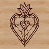 Sacred Heart icon in vector format for digital use.