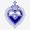 Sacred Heart symbol in vector format for religious designs and artwork.
