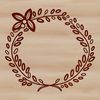 A floral SVG design featuring a decorative wreath, suitable for vector art and digital cutting.